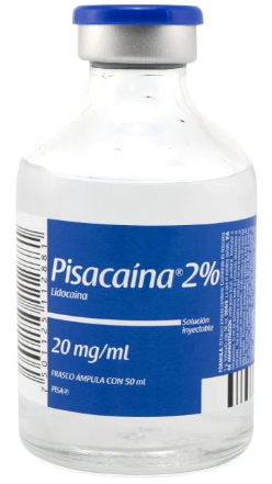 Lidocaína sin epinefrina 2% 20 mg/ml frasco con 50 ml